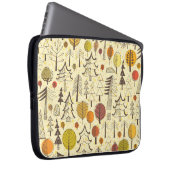 Herbstwald: Nahtloses grafisches Muster. Laptopschutzhülle (Vorne Rechts)