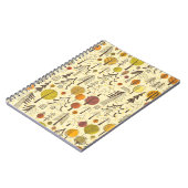 Herbstwald: Nahtloses grafisches Muster. Notizblock (Linke Seite)