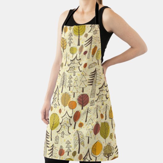 Herbstwald: Nahtloses grafisches Muster. Schürze (InSitu)