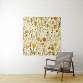 Herbstwald: Nahtloses grafisches Muster. Wandteppich (Beispiel)