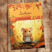 Herbstwald Niedlich Hamster Notebook Notizblock