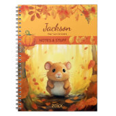 Herbstwald Niedlich Hamster Notebook Notizblock (Vorderseite)