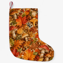 Herbstwald-Pilzmuster | Gemütliche Herbstblätter