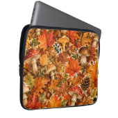 Herbstwald-Pilzmuster | Gemütliche Herbstblätter Laptopschutzhülle (Vorne Rechts)