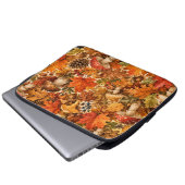 Herbstwald-Pilzmuster | Gemütliche Herbstblätter Laptopschutzhülle (Vorne Knopf)
