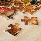 Herbstwald-Pilzmuster | Gemütliche Herbstblätter Puzzle (Seite)
