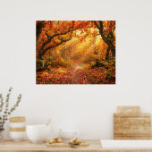 Herbstwald Poster (Küche)