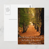 Herbstwald Postkarte (Vorne/Hinten)