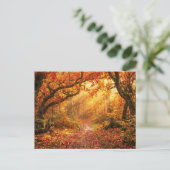 Herbstwald Postkarte (Stehend Vorderseite)