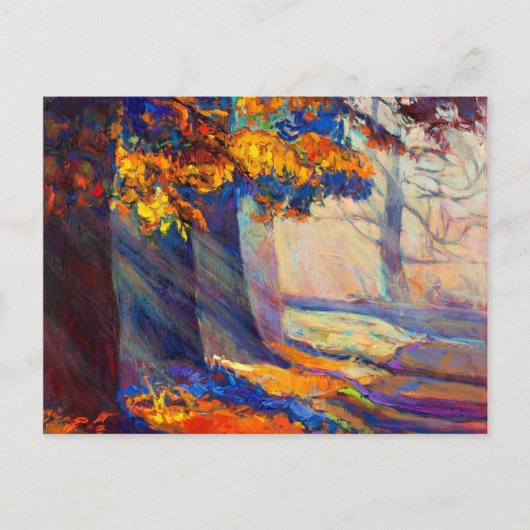 Herbstwald Postkarte (Vorderseite)