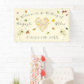 Herbstwald Rustikale Hochzeit Banner (Insitu)