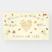 Herbstwald Rustikale Hochzeit Banner (Horizontal)