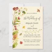 Herbstwald Rustikale Hochzeit Einladung (Vorderseite)