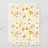 Herbstwald Rustikale Hochzeit retten Datum Einladung (Rückseite)