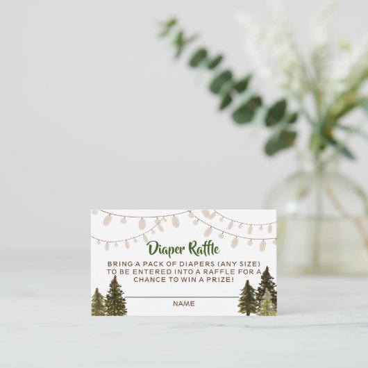 Herbstwald Rustikales Windelwaschfahrzeug Begleitkarte (Stehend Vorderseite)