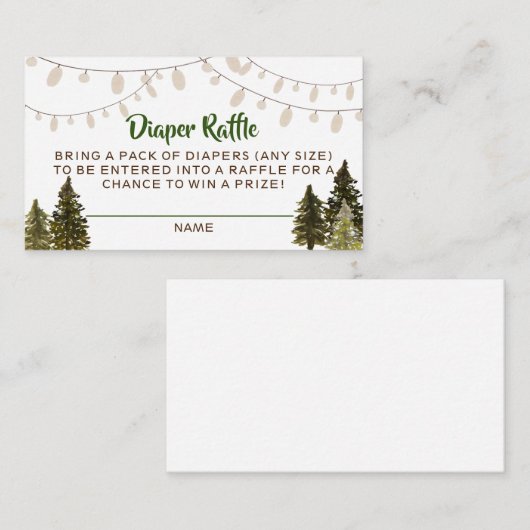 Herbstwald Rustikales Windelwaschfahrzeug Begleitkarte (Vorne/Hinten)