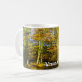 Herbstwald & Sonnenschein - Personalisiert Kaffeetasse (Vorderseite Links)