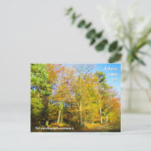 Herbstwald & Sonnenschein - Personalisiert Postkarte (Stehend Vorderseite)