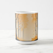 Herbstwald Tasse - Cosy Fall Kaffeebecher mit Holz (Mittel)