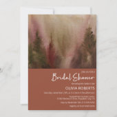 Herbstwald Terracota Brautparty Einladung (Vorderseite)