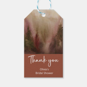Herbstwald Terracota Brautparty Geschenkanhänger