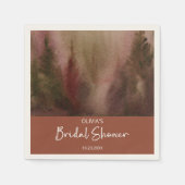 Herbstwald Terracota Brautparty Serviette (Vorderseite)