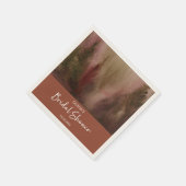 Herbstwald Terracota Brautparty Serviette (Ecke)