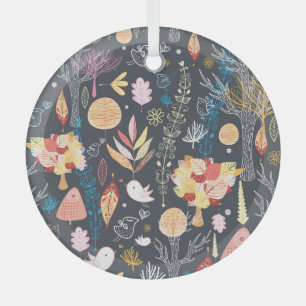 Herbstwald: Texturierte saisonale Schönheit. Ornament Aus Glas