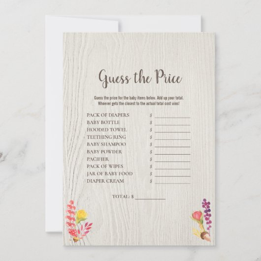 Herbstwald Tiervermute das Preisduschspiel Einladung (Vorderseite)