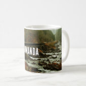 Herbstwald und Flusslandschaft Kaffeetasse (VorderseiteRechts)