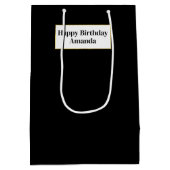 Herbstwald und Flusslandschaft Mittlere Geschenktüte (Rückseite)