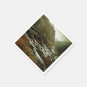 Herbstwald und Flusslandschaft Serviette (Ecke)