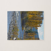 Herbstwald und Flussszene Puzzle (Horizontal)