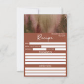 Herbstwald Wasserfarbe Rezept für die Braut (Vorderseite)