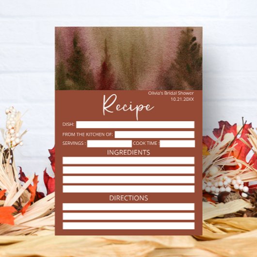 Herbstwald Wasserfarbe Rezept für die Braut