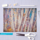 Herbstwald Weiße Birken Bäume Seidenpapier (Handwerk)