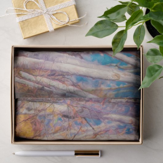 Herbstwald Weiße Birken Bäume Seidenpapier (Geschenk)