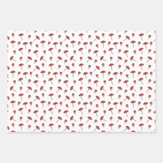 Herbstwald Wilderness Mushrooms | Dreierpack Geschenkpapier Set (Vorderseite 3)