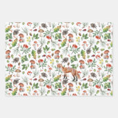 Herbstwald Wilderness Mushrooms | Dreierpack Geschenkpapier Set (Vorderseite)