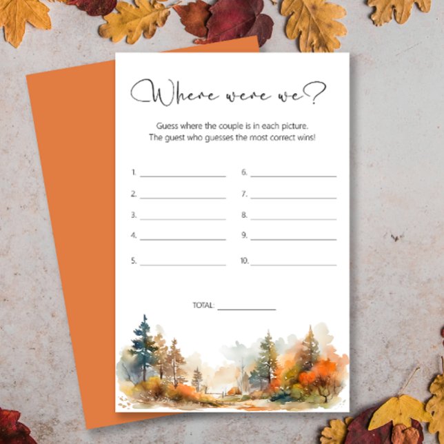 Herbstwald Wo waren wir Brautparty (Von Creator hochgeladen)