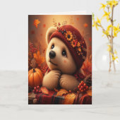Herbstwaldbär Karte (Gelbe Blume)