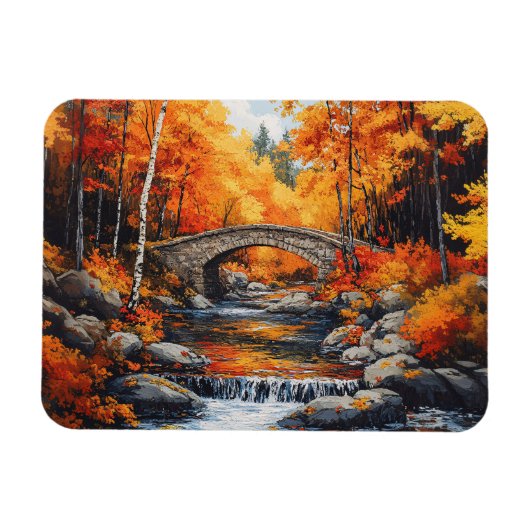 Herbstwaldbrücke flexibel magnet (Horizontal)