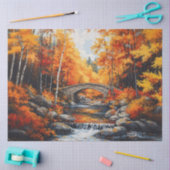 Herbstwaldbrücke Seidenpapier (Basteln)