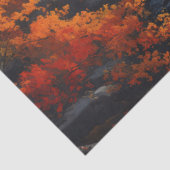 Herbstwaldbrücke Seidenpapier (Ausschnitt)