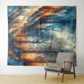 Herbstwälder 2 - Aquarellfarben Wandteppich (Beispiel (Horizontal))