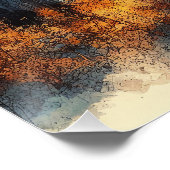 Herbstwälder Abstrakt - KI - Kunstwerk Poster (Ecke)