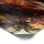 Herbstwälder Abstrakt - KI - Kunstwerk Poster (Ecke)