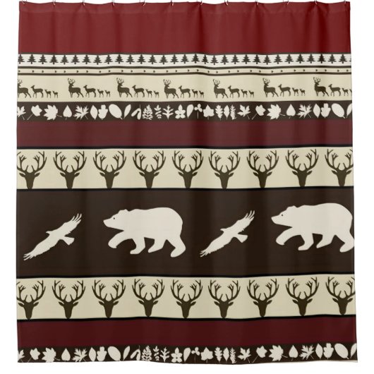 Herbstwälder Duschvorhang (Vorderseite)