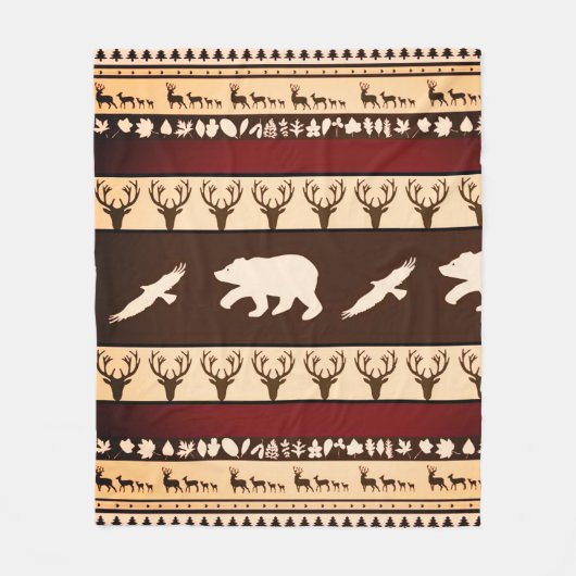 Herbstwälder Fleecedecke (Vorderseite)