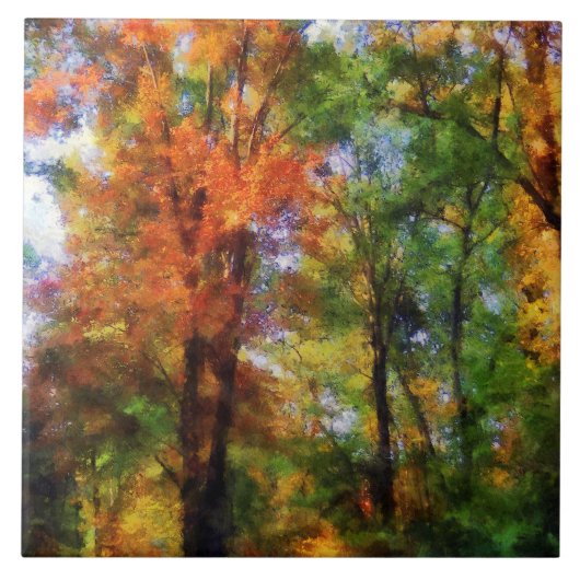 Herbstwälder Fliese (Vorderseite)